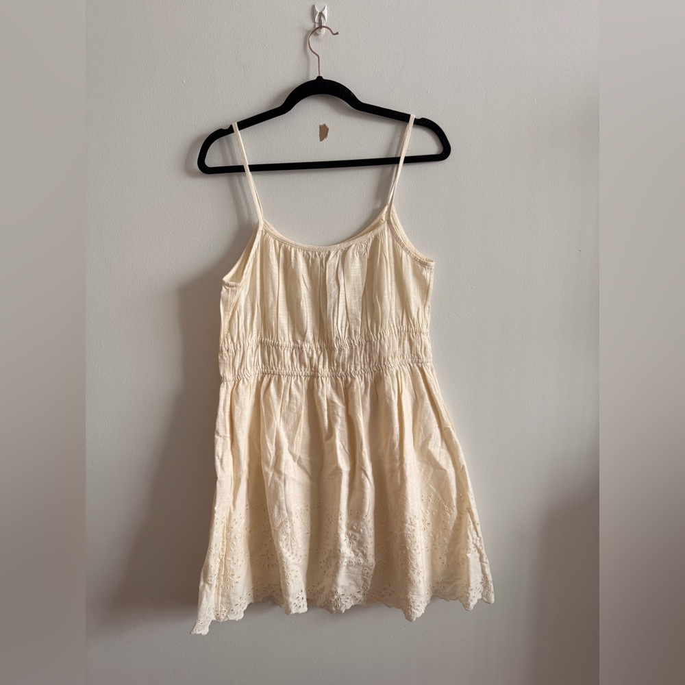 Old Navy Cream Eyelet Spaghetti-Strap Mini Dress - Picture 2 of 2